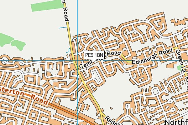 PE9 1BN map - OS VectorMap District (Ordnance Survey)