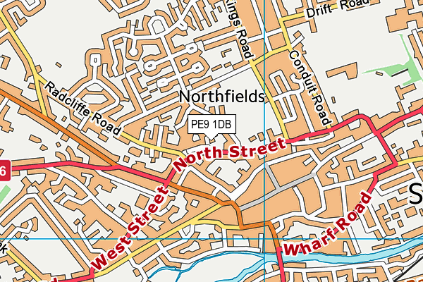 PE9 1DB map - OS VectorMap District (Ordnance Survey) PE9 1DB map - OS VectorMap District (Ordnance Survey)