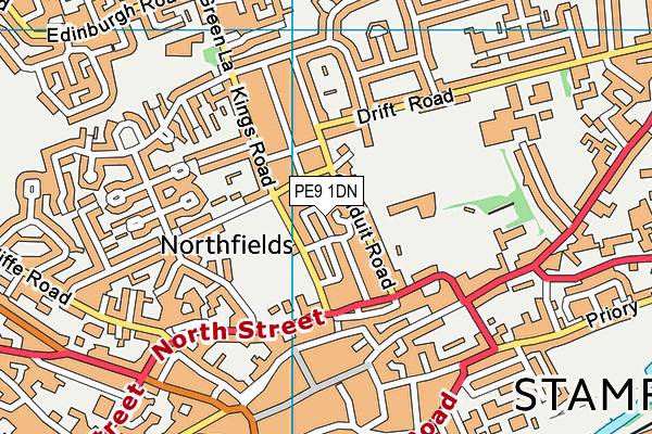PE9 1DN map - OS VectorMap District (Ordnance Survey) PE9 1DN map - OS VectorMap District (Ordnance Survey)