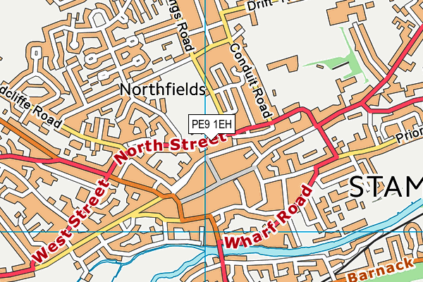 PE9 1EH map - OS VectorMap District (Ordnance Survey) PE9 1EH map - OS VectorMap District (Ordnance Survey)