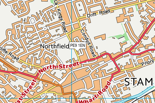 PE9 1EN map - OS VectorMap District (Ordnance Survey) PE9 1EN map - OS VectorMap District (Ordnance Survey)