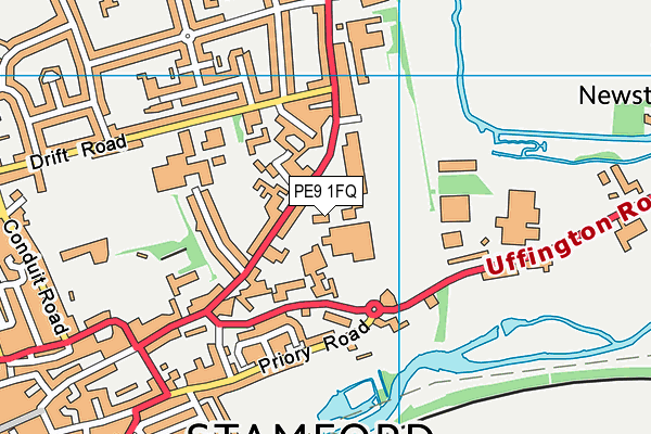 PE9 1FQ map - OS VectorMap District (Ordnance Survey)