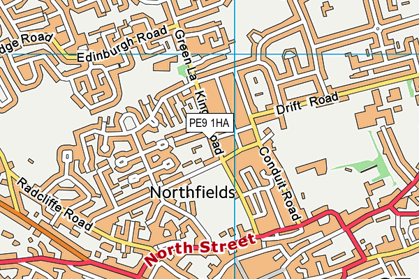 PE9 1HA map - OS VectorMap District (Ordnance Survey)