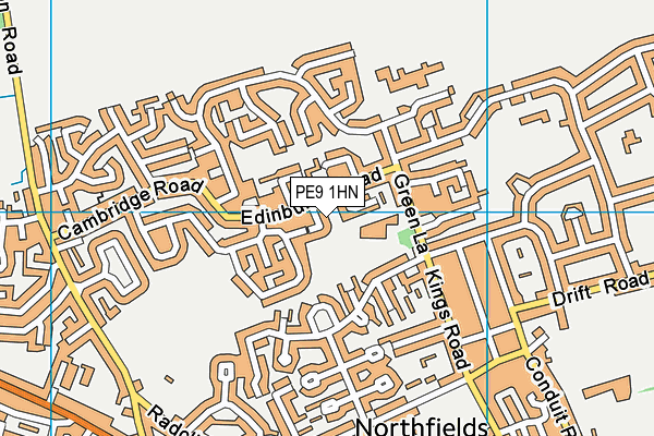 PE9 1HN map - OS VectorMap District (Ordnance Survey) PE9 1HN map - OS VectorMap District (Ordnance Survey)