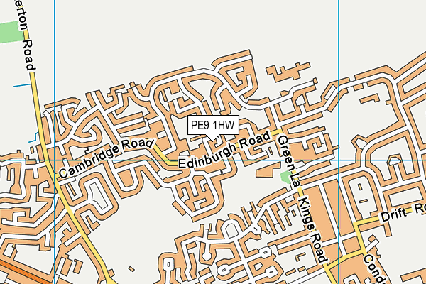 PE9 1HW map - OS VectorMap District (Ordnance Survey) PE9 1HW map - OS VectorMap District (Ordnance Survey)