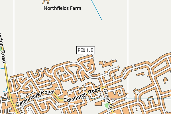 PE9 1JE map - OS VectorMap District (Ordnance Survey) PE9 1JE map - OS VectorMap District (Ordnance Survey)