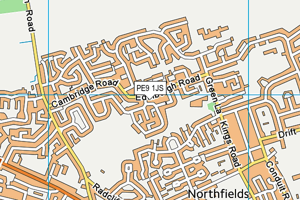 PE9 1JS map - OS VectorMap District (Ordnance Survey) PE9 1JS map - OS VectorMap District (Ordnance Survey)