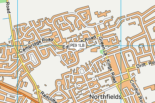 PE9 1LB map - OS VectorMap District (Ordnance Survey) PE9 1LB map - OS VectorMap District (Ordnance Survey)