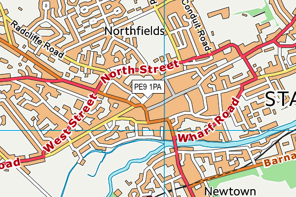 PE9 1PA map - OS VectorMap District (Ordnance Survey) PE9 1PA map - OS VectorMap District (Ordnance Survey)