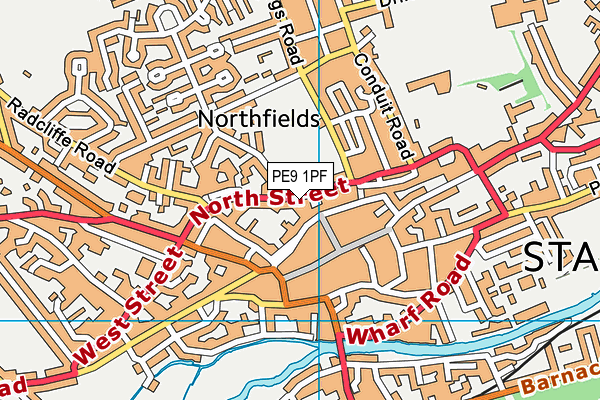 PE9 1PF map - OS VectorMap District (Ordnance Survey) PE9 1PF map - OS VectorMap District (Ordnance Survey)