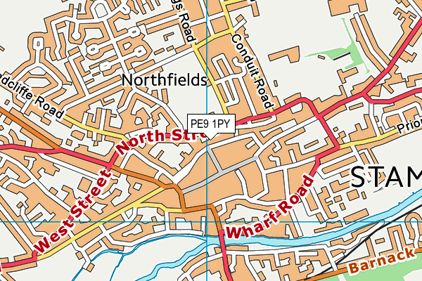 PE9 1PY map - OS VectorMap District (Ordnance Survey) PE9 1PY map - OS VectorMap District (Ordnance Survey)