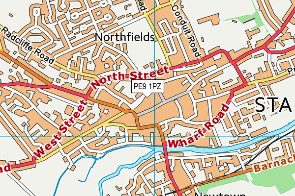 PE9 1PZ map - OS VectorMap District (Ordnance Survey) PE9 1PZ map - OS VectorMap District (Ordnance Survey)