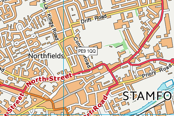 PE9 1QQ map - OS VectorMap District (Ordnance Survey)