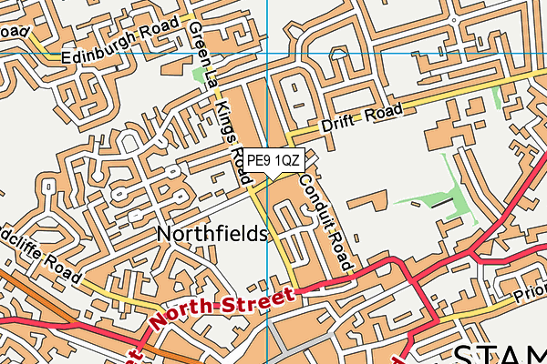 PE9 1QZ map - OS VectorMap District (Ordnance Survey) PE9 1QZ map - OS VectorMap District (Ordnance Survey)