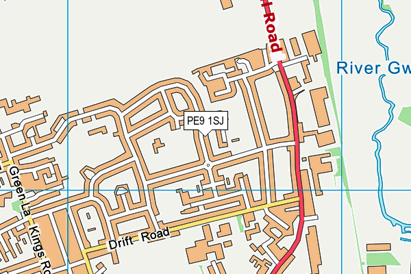 PE9 1SJ map - OS VectorMap District (Ordnance Survey) PE9 1SJ map - OS VectorMap District (Ordnance Survey)