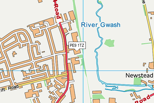 PE9 1TZ map - OS VectorMap District (Ordnance Survey) PE9 1TZ map - OS VectorMap District (Ordnance Survey)