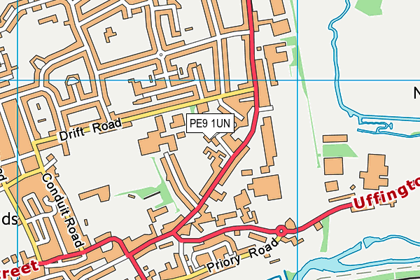 PE9 1UN map - OS VectorMap District (Ordnance Survey) PE9 1UN map - OS VectorMap District (Ordnance Survey)