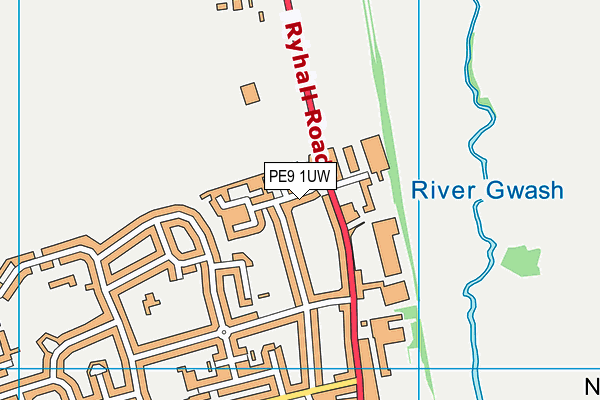 PE9 1UW map - OS VectorMap District (Ordnance Survey) PE9 1UW map - OS VectorMap District (Ordnance Survey)