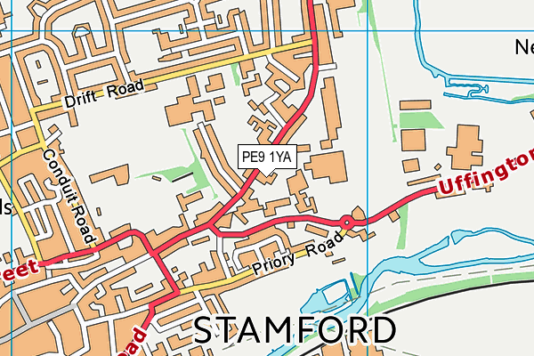 PE9 1YA map - OS VectorMap District (Ordnance Survey) PE9 1YA map - OS VectorMap District (Ordnance Survey)