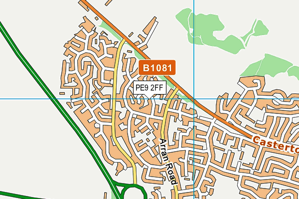 PE9 2FF map - OS VectorMap District (Ordnance Survey) PE9 2FF map - OS VectorMap District (Ordnance Survey)