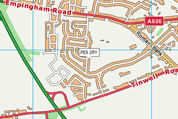 PE9 2RY map - OS VectorMap District (Ordnance Survey) PE9 2RY map - OS VectorMap District (Ordnance Survey)