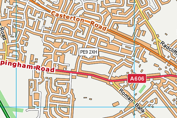 PE9 2XH map - OS VectorMap District (Ordnance Survey)