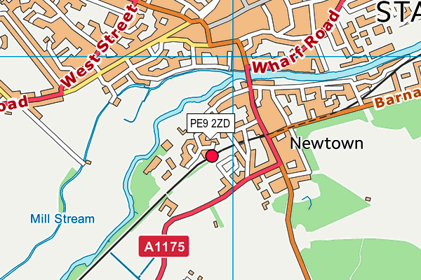PE9 2ZD map - OS VectorMap District (Ordnance Survey) PE9 2ZD map - OS VectorMap District (Ordnance Survey)