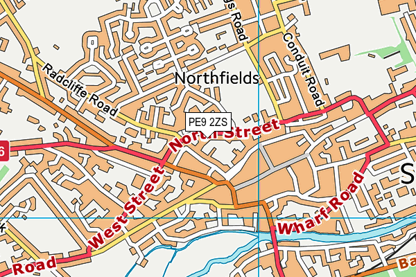 PE9 2ZS map - OS VectorMap District (Ordnance Survey) PE9 2ZS map - OS VectorMap District (Ordnance Survey)