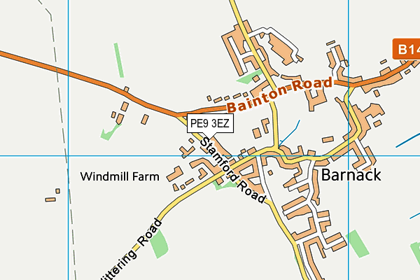 PE9 3EZ map - OS VectorMap District (Ordnance Survey)