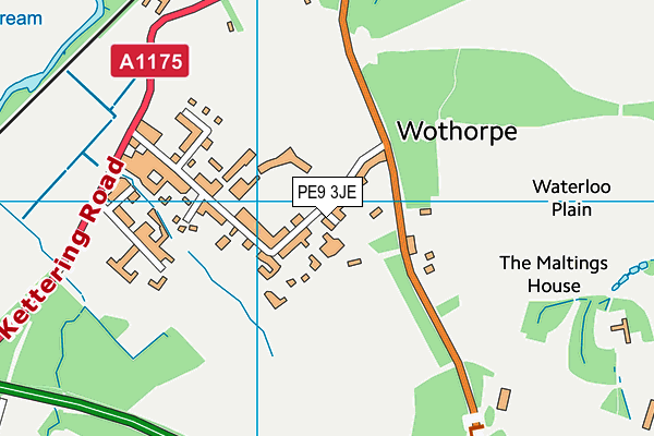 PE9 3JE map - OS VectorMap District (Ordnance Survey) PE9 3JE map - OS VectorMap District (Ordnance Survey)