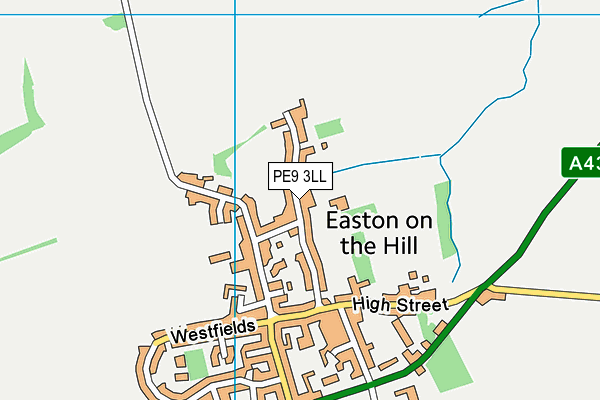 PE9 3LL map - OS VectorMap District (Ordnance Survey)