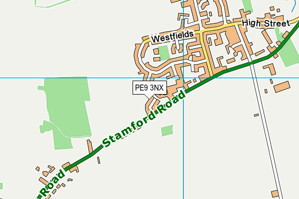 PE9 3NX map - OS VectorMap District (Ordnance Survey) PE9 3NX map - OS VectorMap District (Ordnance Survey)