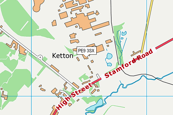 PE9 3SX map - OS VectorMap District (Ordnance Survey) PE9 3SX map - OS VectorMap District (Ordnance Survey)