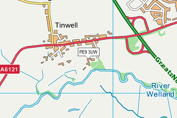 PE9 3UW map - OS VectorMap District (Ordnance Survey) PE9 3UW map - OS VectorMap District (Ordnance Survey)