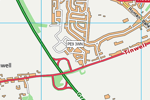 PE9 3WN map - OS VectorMap District (Ordnance Survey) PE9 3WN map - OS VectorMap District (Ordnance Survey)