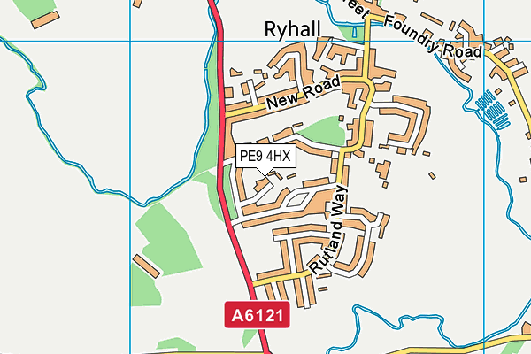 PE9 4HX map - OS VectorMap District (Ordnance Survey) PE9 4HX map - OS VectorMap District (Ordnance Survey)