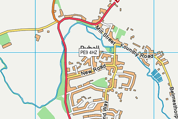 PE9 4HZ map - OS VectorMap District (Ordnance Survey) PE9 4HZ map - OS VectorMap District (Ordnance Survey)