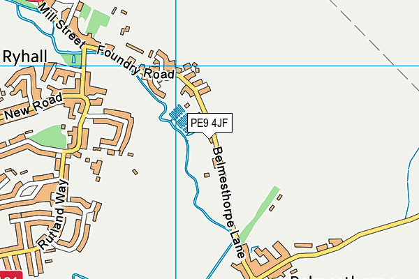 PE9 4JF map - OS VectorMap District (Ordnance Survey) PE9 4JF map - OS VectorMap District (Ordnance Survey)