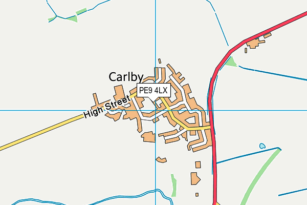 PE9 4LX map - OS VectorMap District (Ordnance Survey)