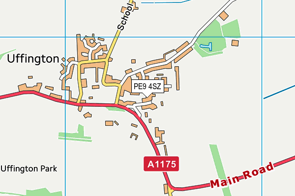 PE9 4SZ map - OS VectorMap District (Ordnance Survey)