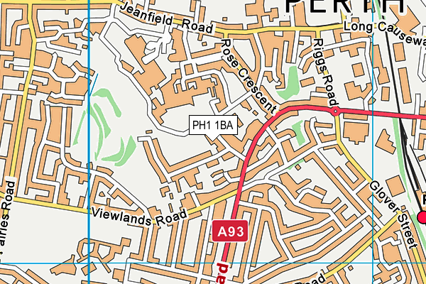 PH1 1BA map - OS VectorMap District (Ordnance Survey) PH1 1BA map - OS VectorMap District (Ordnance Survey)