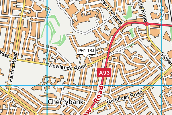 PH1 1BJ map - OS VectorMap District (Ordnance Survey) PH1 1BJ map - OS VectorMap District (Ordnance Survey)