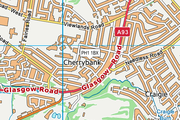 PH1 1BX map - OS VectorMap District (Ordnance Survey) PH1 1BX map - OS VectorMap District (Ordnance Survey)