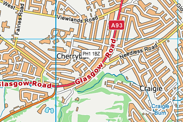 PH1 1BZ map - OS VectorMap District (Ordnance Survey) PH1 1BZ map - OS VectorMap District (Ordnance Survey)