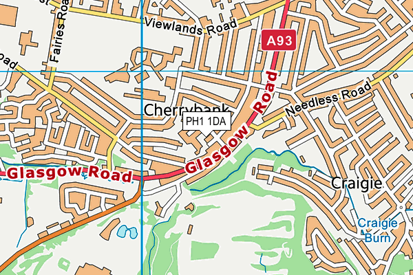 PH1 1DA map - OS VectorMap District (Ordnance Survey) PH1 1DA map - OS VectorMap District (Ordnance Survey)