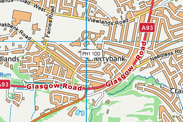 PH1 1DD map - OS VectorMap District (Ordnance Survey) PH1 1DD map - OS VectorMap District (Ordnance Survey)