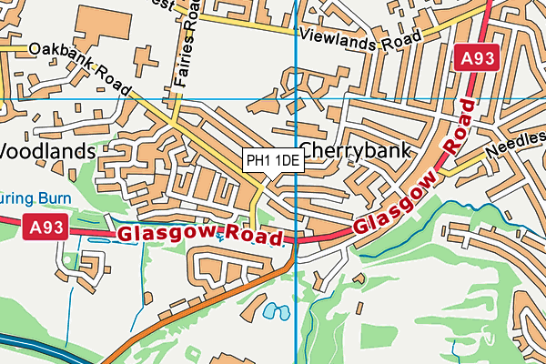 PH1 1DE map - OS VectorMap District (Ordnance Survey) PH1 1DE map - OS VectorMap District (Ordnance Survey)