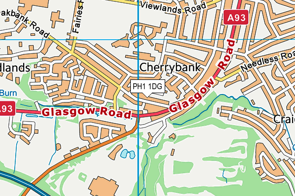 PH1 1DG map - OS VectorMap District (Ordnance Survey) PH1 1DG map - OS VectorMap District (Ordnance Survey)