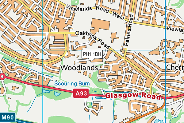 PH1 1DH map - OS VectorMap District (Ordnance Survey) PH1 1DH map - OS VectorMap District (Ordnance Survey)