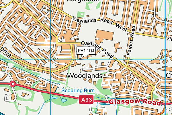 PH1 1DJ map - OS VectorMap District (Ordnance Survey) PH1 1DJ map - OS VectorMap District (Ordnance Survey)